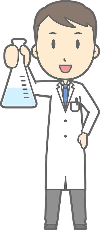 Joel Medical Doctor Is Holding Laboratory Flask Clipart Free