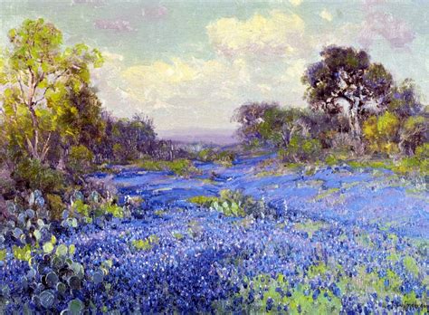 Julian Onderdonk Bluebonnets At Late Afternoon Texas Hill Country