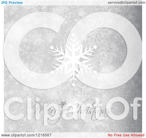 Clipart of a Merry Christmas Greeting with a White Snowflake over ...