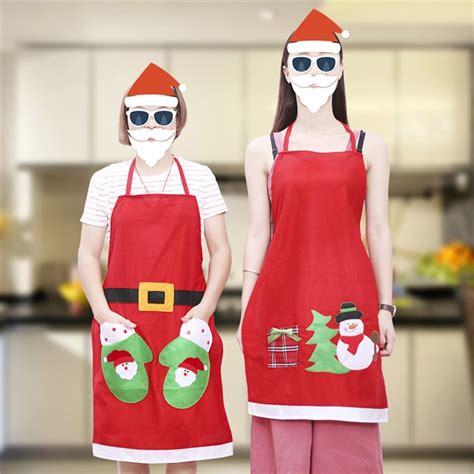 Christmas Aprons Xmas Decoration Aprons For Adults Women And Men Dinner
