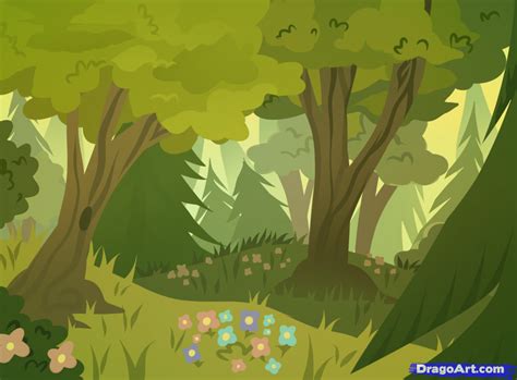 Forest Background Draw Drawing Wallpapers On Wallpaperdog Bocasuwasure