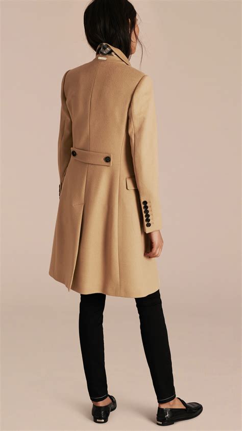Lyst Burberry Tailored Wool Cashmere Coat Camel In Natural