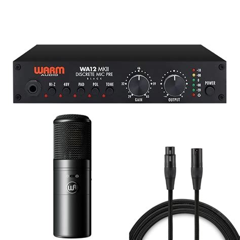 Warm Audio Wa 8000 Tube Condenser Microphone W Wa12 Mkii Black