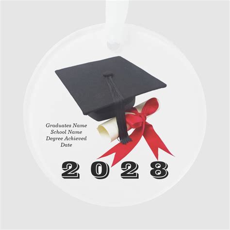 Class Of 2028 Graduation Day By Janz Ornament Zazzle