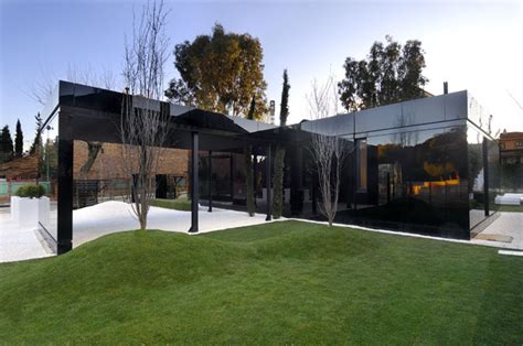 Glass Prefab Homes Black Glass Modular Home Design By A Cero