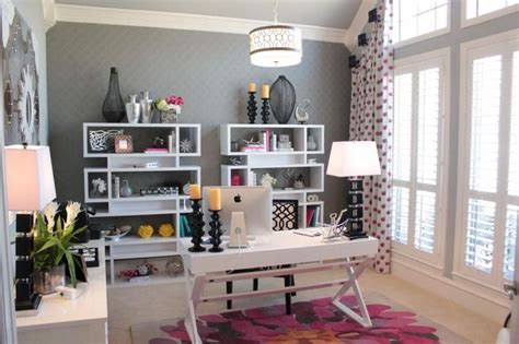 Fabulously Feminine Home Office With Pops Of Pink Feminine Home