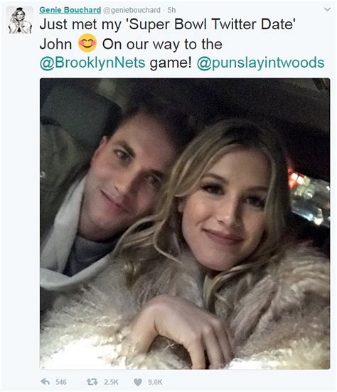 Eugenie Bouchard Goes On Super Bowl Twitter Bet Date Daily Mail Online