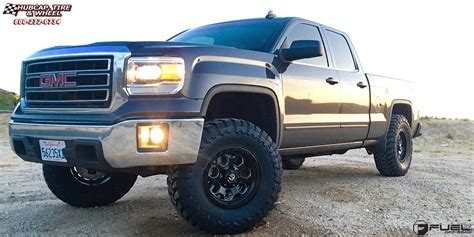 Gmc Sierra 1500 Fuel Savage D563 Wheels Gloss Black W Milled Through