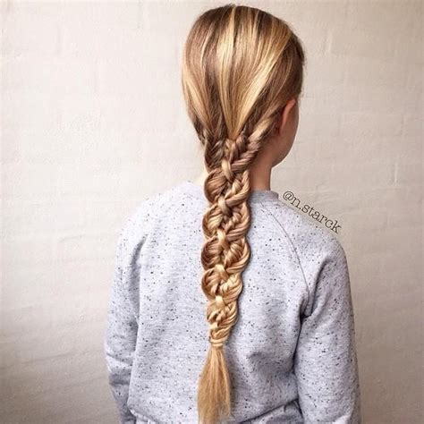 Be sure to go only until that strand of hair overlaps the (new) middle strand. unique and beautiful four strand fishtail braid | Hair styles, Hair inspiration, Gorgeous hair
