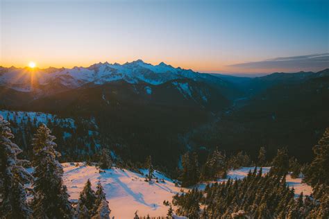 Sunset On The Last Day Of November Mount Baker Wilderness Wa Oc