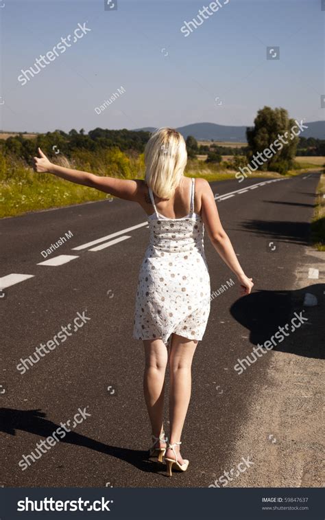 Sexy Hitchhiker Stock Photo 59847637 Shutterstock
