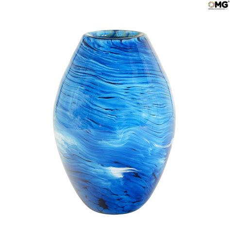 Vases Blown Collection Sea Waves Tirreno Vase Original Murano
