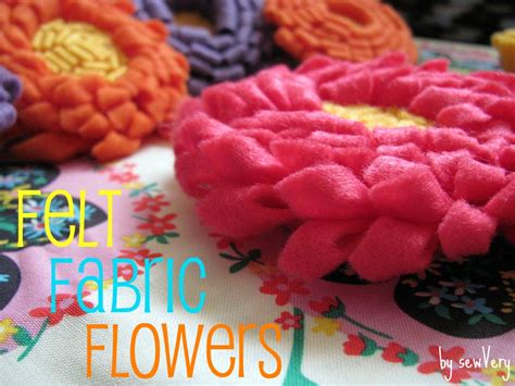 Sewvery Felt Fabric Flower Tutorial