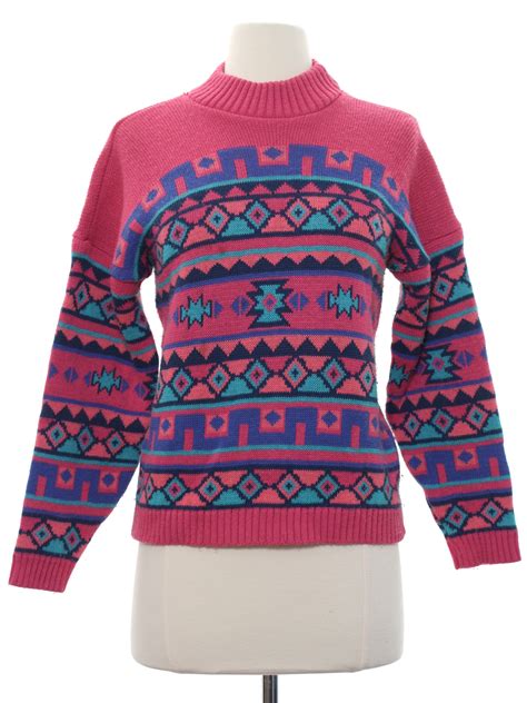 1980s Retro Sweater Late 80s Or Early 90s Kids Today Girls Pink