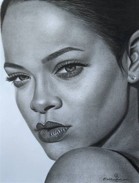 Rihanna Drawing Drawing By Caleb Ozegbe Saatchi Art