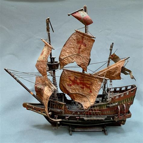 Early 20th Century Scratch Built Model Of The Golden Hinde Ship Other