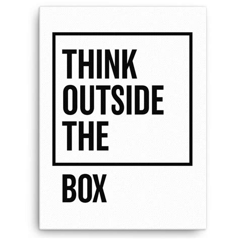 Think Outside The Box Canvas Emotive Works