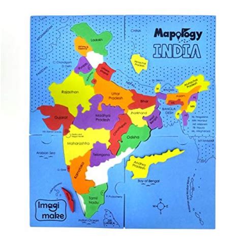 Imagimake Mapology States Of India Map Puzzle Educational Toy And