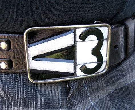 Funky Cool Belt Buckles Made From License Plates Bit Rebels