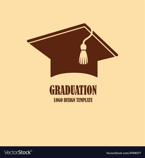 Graduation Cap Logo Design Royalty Free Vector Image
