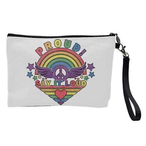 lgbtq gay pride rainbow design makeup bag designed by inspiredimages buy on artwow