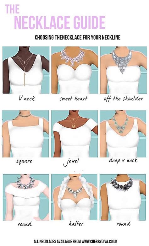 Choosing The Right Necklace For Your Neckline Conselhos De Moda