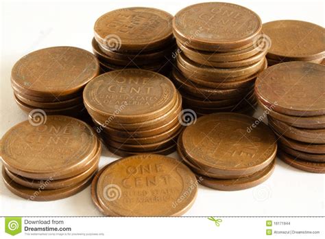 Given the popularity of collecting $45,000 wheat penny coin!! Wheat Pennies in Stacks stock photo. Image of savings - 16171944