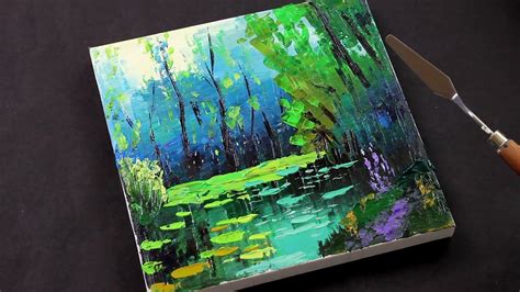Landscape Painting With Palette Knife For Beginners Acrylics Painting