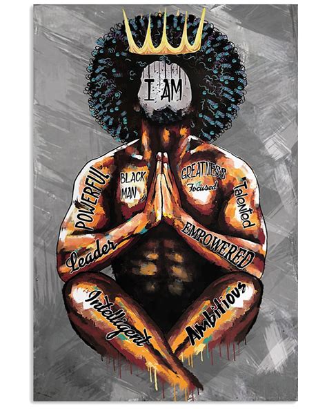 Black King Praying I Am Poster Black Power Art Black