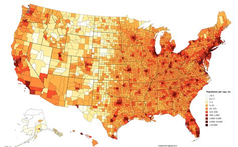 Population Density Of The Us By County Updated Oc Dataisbeautiful