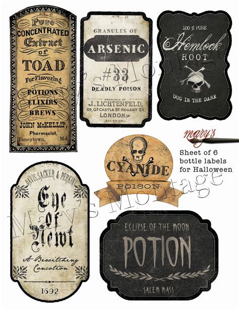 Fun Free Printable Halloween Bottle Labels Printable Halloween Images