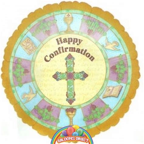 Happy Confirmation Cross Round 18 Foil Balloon Balloons Direct