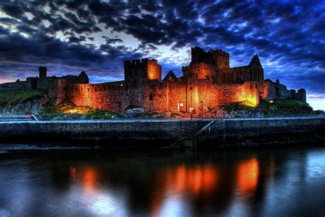 Peel Castle Reflections Isle Of Man 3 Exposure Hdr The Flickr