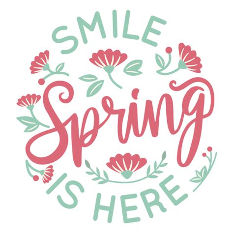 Lettering Spring Is Here Flat Transparent Png And Svg Vector File