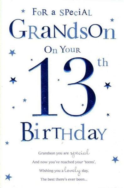 Icg Special Grandson On Your 13th Age 13 Birthday Card Greeting Card 7264 For Sale Online Ebay