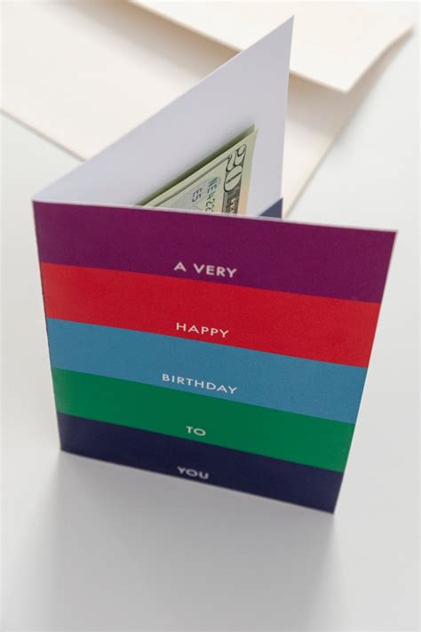 printable money holder birthday card faking  fabulous