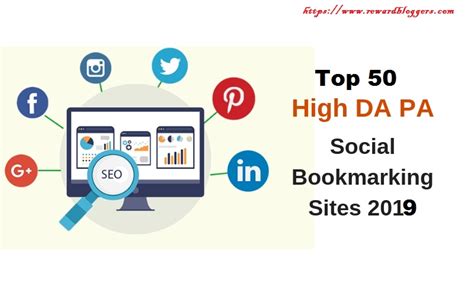 Top 50 Social Bookmarking Sites Lists For Seo High Pr Backlink