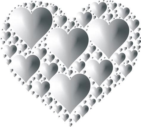 3d Heart White 3d Hearts In The Shape Of A Heart Hd Png Download