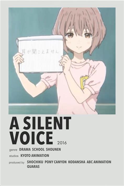 A Silent Voice Filmes De Anime Poster Japonês Pôsteres De Cinema