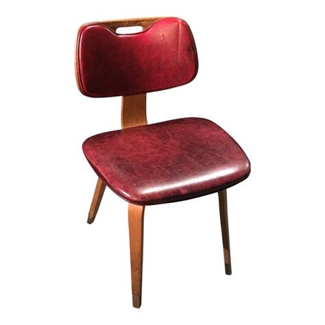 1950s Mid Century Modern Thonet Bentwood And Vinyl Side Chair Chairish