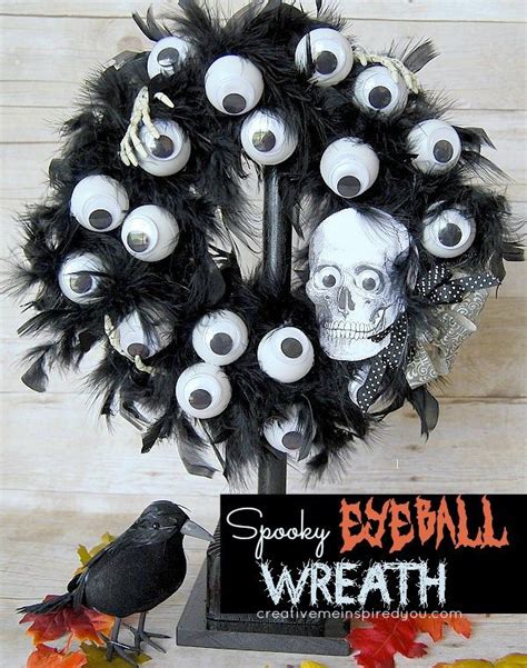Spooky Eyeball Wreath Creative Me Inspired You Diy Halloween