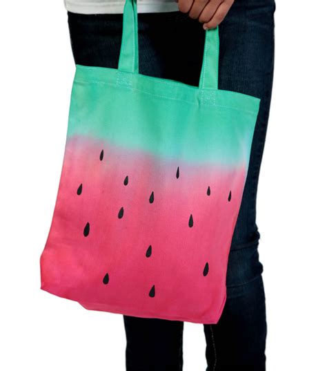 How To Make A Watermelon Tote Bag Tote Bag Watermelon Bag Diy Tote Bag
