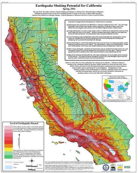 California department of conservation administers a variety of programs vital to california's public safety, environment and economy. Earthquake Risk Across California : California