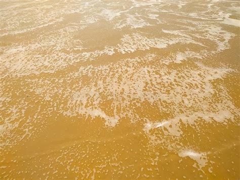 Summer Beach Concept Soft Wave Of Sea On Empty Sandy Beach Stock
