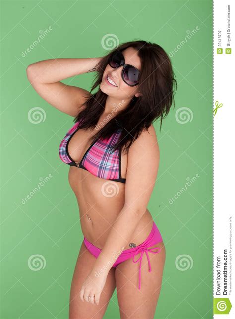 Reizvolle Vorbildliche Aufstellung Im Bikini Stockbild Bild Von Gefühl Porträt 22418707