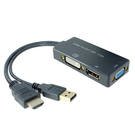 Product titlelighting to hdmi adapter compatible with iphone ipad. HDMI to DisplayPort, DVI, VGA Converter Adapter - PI ...