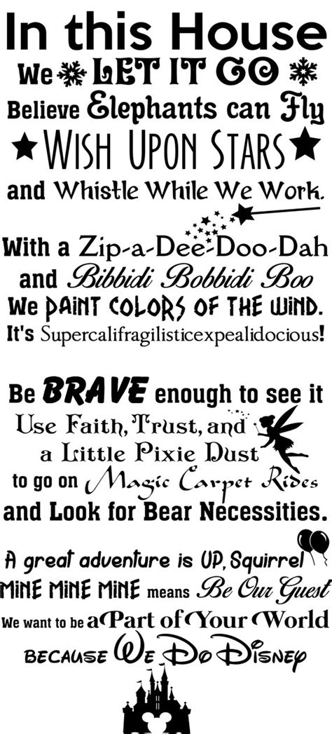 In This House We Do Disney Wall Decal Disney Wall Quotes Wall Vinyl