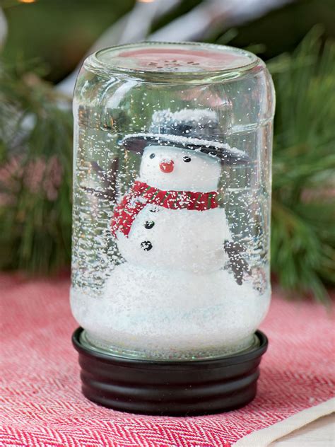 Mason Jar Snow Globe Snowman In A Mason Jar Snow Globe