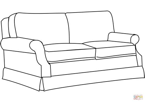 Vintage Sofa Coloring Page Free Printable Coloring Pages The Best