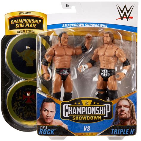 Wwe Championship Showdown Series 2 The Rock And Triple H Actionfiguren 2 Pack Wrestling Sport